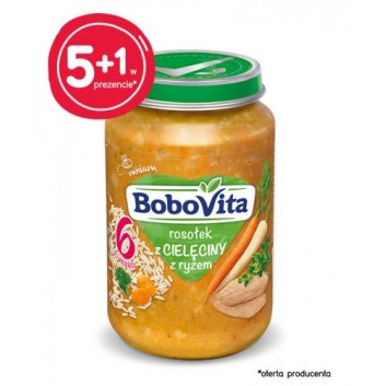 BOBOVITA Rosołek z cielęciny z ryżem po 6. m-cu - 6 x 190 g - cena, opinie, właściwości