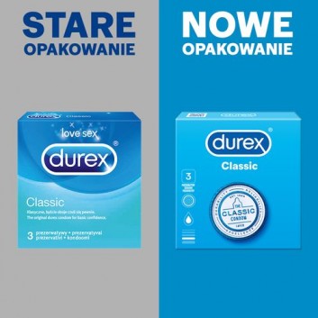 Durex Classic, prezerwatywy klasyczne gładkie, 3 sztuki - obrazek 4 - Apteka internetowa Melissa