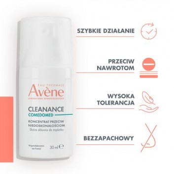 Avene Cleanance Comedomed Koncentrat przeciw niedoskonałościom, 30 ml - obrazek 2 - Apteka internetowa Melissa