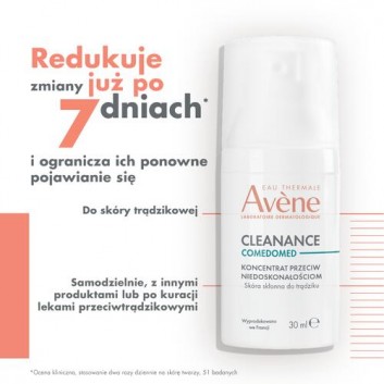 Avene Cleanance Comedomed, koncentrat przeciw niedoskonałościom, 30 ml - obrazek 4