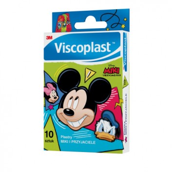 VISCOPLAST MIKI I PRZYJACIELE Plastry z opatrunkiem, 10 sztuk - obrazek 2