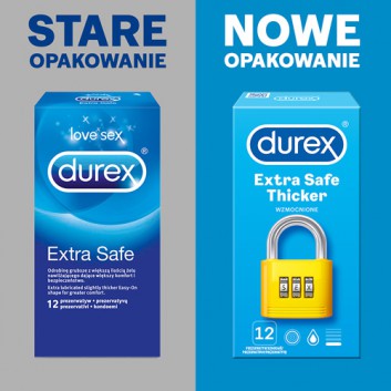  DUREX EXTRA SAFE Prezerwatywy grubsze z dodatkową ilością środka nawilżającego - 12 szt. - cena, opinie, stosowanie - obrazek 4 - Apteka internetowa Melissa