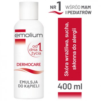 EMOLIUM DERMOCARE - 400 ml - emulsja do kąpieli - cena, opinie, właściwości - obrazek 1 - Apteka internetowa Melissa