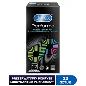 DUREX PERFORMA Prezerwatywy z substancją przedłużającą stosunek - 12 szt. - obrazek 1 - Apteka internetowa Melissa