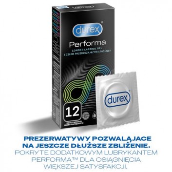 DUREX PERFORMA Prezerwatywy z substancją przedłużającą stosunek - 12 szt. - obrazek 3 - Apteka internetowa Melissa