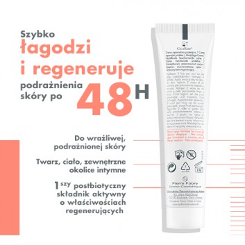Avene Cicalfate+, regenerujący krem ochronny do twarzy i ciała dla skóry wrażliwej i podrażnionej, 40 ml - obrazek 3