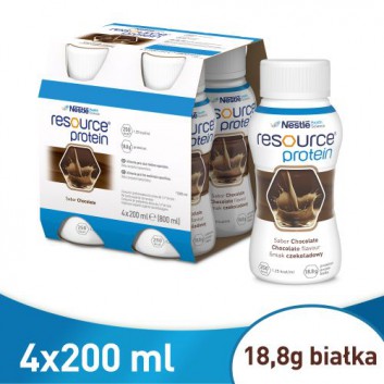 Resource Protein, płyn o smaku czekoladowym, 4x200 ml