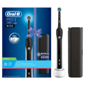 ORAL-B Akumulatorowa szczoteczka elektryczna PRO750 3D Black- 1 szt. - cena, stosowanie, opinie  - obrazek 2 - Apteka internetowa Melissa