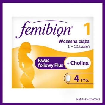 FEMIBION 1 Wczesna ciąża 1-12 tydzień ciąży, 28 tabletek - obrazek 1 - Apteka internetowa Melissa