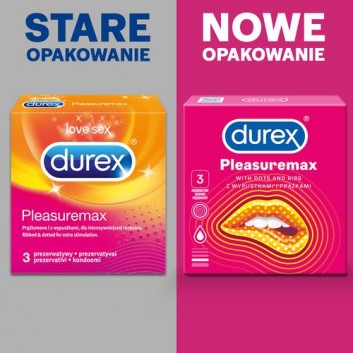 DUREX PLEASUREMAX Prezerwatywy prążkowane z wypustkami, 3 sztuki - obrazek 4 - Apteka internetowa Melissa