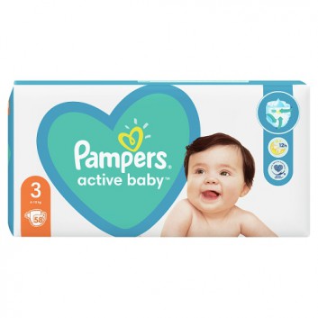 Pampers Pieluchy Active Baby rozmiar 3, 58 sztuk pieluszek - cena, opinie, właściwości - obrazek 2 - Apteka internetowa Melissa