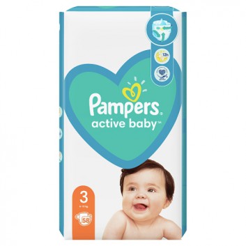 Pampers Pieluchy Active Baby rozmiar 3, 58 sztuk pieluszek - cena, opinie, właściwości - obrazek 3 - Apteka internetowa Melissa