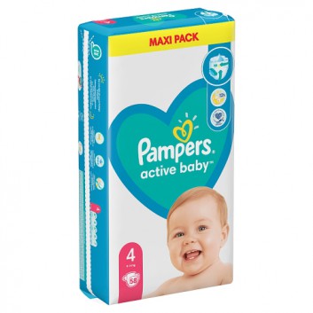 Pampers Pieluchy Active Baby rozmiar 4, 58 sztuk pieluszek - cena, opinie, wskazania - obrazek 3 - Apteka internetowa Melissa