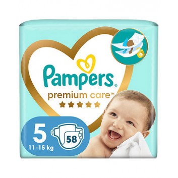 Pampers Pieluchy Premium Care rozmiar 5, 58 sztuk pieluszek - obrazek 1 - Apteka internetowa Melissa