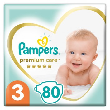 Pampers Pieluchy Premium Care rozmiar 3, 80 sztuk pieluszek - cena, opinie, właściwości - obrazek 1 - Apteka internetowa Melissa