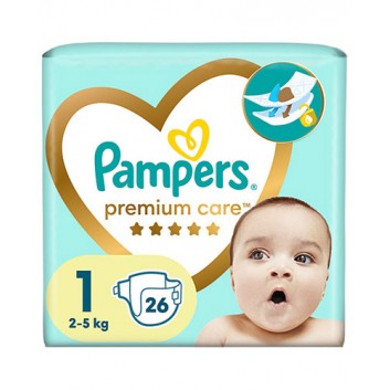 Pampers Pieluchy Premium Care New Born, 26 sztuk pieluszek - cena, opinie, właściwości - obrazek 1 - Apteka internetowa Melissa