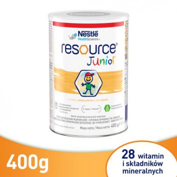RESOURCE Junior - 400 g Preparat odżywczy po 1. roku życia, o smaku waniliowym - cena, opinie, wskazania - obrazek 1 - Apteka internetowa Melissa
