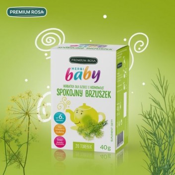 HERBI BABY Herbatka dla dzieci i niemowląt na spokojny brzuszek - 20 sasz. - cena, opinie, właściwości  - obrazek 2