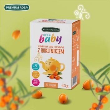 HERBI BABY Herbatka dla dzieci i niemowląt z rokitnikiem - 20 saszetek - obrazek 2 - Apteka internetowa Melissa