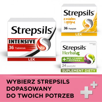 Strepsils Junior, pastylki na ból gardła dla dzieci, 24 pastylki do ssania - cena, opinie, właściwości  - obrazek 7 - Apteka internetowa Melissa