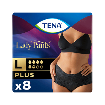 Tena Lady Pants Noir Plus Bielizna chłonna dla kobiet, kolor czarny L - 8 szt. - cena, opinie, właściwości  - obrazek 1 - Apteka internetowa Melissa