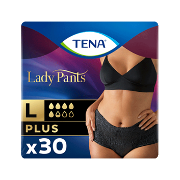 Tena Lady Pants Noir Plus Bielizna chłonna dla kobiet, kolor czarny L, 30 sztuk - obrazek 1 - Apteka internetowa Melissa