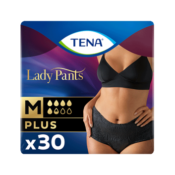 Tena Lady Pants Noir Plus Bielizna chłonna dla kobiet, kolor czarny M, 30 sztuk - obrazek 1 - Apteka internetowa Melissa