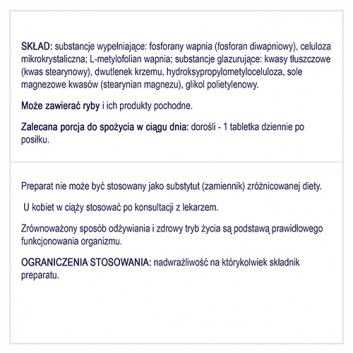 Naturell Folian Forte, tabletki, 30 sztuk - obrazek 5