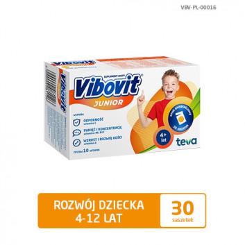 VIBOVIT JUNIOR Pomarańczowy, 30 sasz. - obrazek 1 - Apteka internetowa Melissa