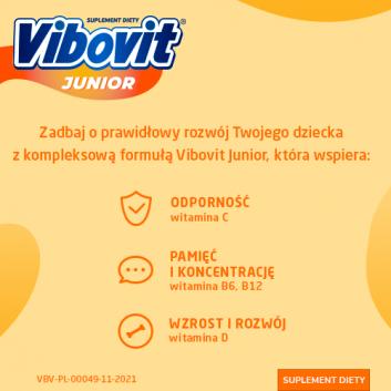 VIBOVIT JUNIOR Pomarańczowy, 30 sasz. - obrazek 2 - Apteka internetowa Melissa