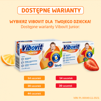VIBOVIT JUNIOR Pomarańczowy, 30 sasz. - obrazek 5