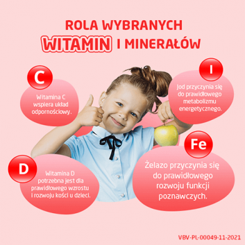 Vibovit Junior, proszek w saszetkach o smaku truskawkowym, 2 g, 30 sztuk - obrazek 3