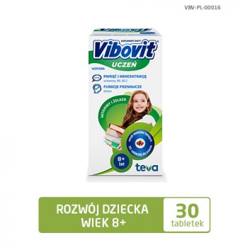 VIBOVIT UCZEŃ Witaminy + Żelazo, 30 tabletek