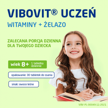 VIBOVIT UCZEŃ Witaminy + Żelazo, 30 tabletek - obrazek 4