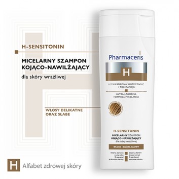 Pharmaceris H Sensitonin, micelarny szampon kojąco-nawilżający do skóry wrażliwej, 250 ml - obrazek 2