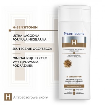 PHARMACERIS H SENSITONIN Micelarny szampon kojąco-nawilżający do skóry wrażliwej - 250 ml - obrazek 4 - Apteka internetowa Melissa