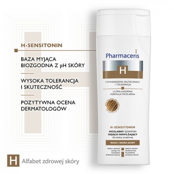 Pharmaceris H Sensitonin, micelarny szampon kojąco-nawilżający do skóry wrażliwej, 250 ml - obrazek 5