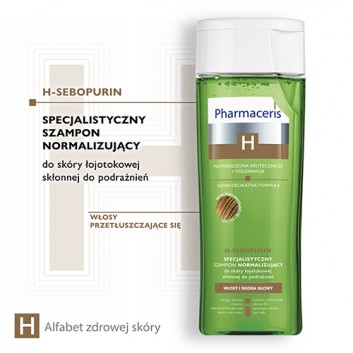 PHARMACERIS H SEBOPURIN Specjalistyczny szampon normalizujący do skóry łojotokowej, 250 ml - obrazek 2 - Apteka internetowa Melissa