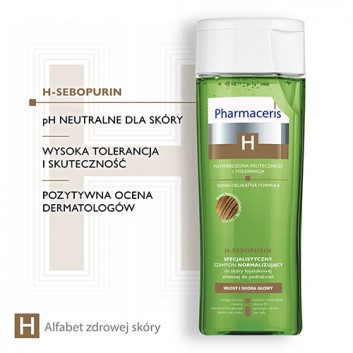 PHARMACERIS H SEBOPURIN Specjalistyczny szampon normalizujący do skóry łojotokowej, 250 ml - obrazek 4 - Apteka internetowa Melissa