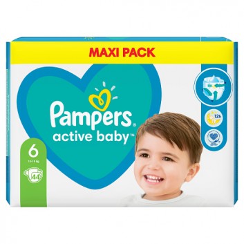 Pampers Pieluchy Active Baby rozmiar 6, 44 sztuki pieluszek  - obrazek 1 - Apteka internetowa Melissa