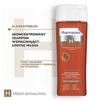 Pharmaceris H Keratineum, skoncentrowany szampon wzmacniający łodygę włosa, włosy osłabione i przerzedzone, 250 ml - obrazek 2