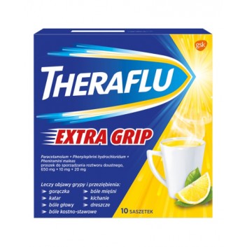 Theraflu ExtraGRIP, proszek do sporządzenia roztworu doustnego, 10 saszetek