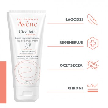 Avene Cicalfate Regenerujący Krem do rąk- efekt bariery, bardzo sucha, popękana skóra dłoni, 100 ml - obrazek 2 - Apteka internetowa Melissa