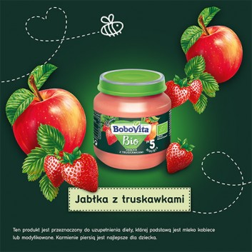 BoboVita Bio Jabłka z truskawkami po 5 m-cu - 125 g Przecier owocowy dla niemowląt - cena, opinie, stosowanie - obrazek 4 - Apteka internetowa Melissa
