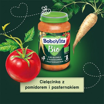 BoboVita Bio Cielęcinka z pomidorem i pasternakiem po 8 m-cu - 190 g Obiadek dla niemowląt - cena, opinie, skład  - obrazek 3 - Apteka internetowa Melissa