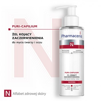 PHARMACERIS N PURI CAPILIUM Kojący żel myjący do twarzy, 190 ml - obrazek 2 - Apteka internetowa Melissa