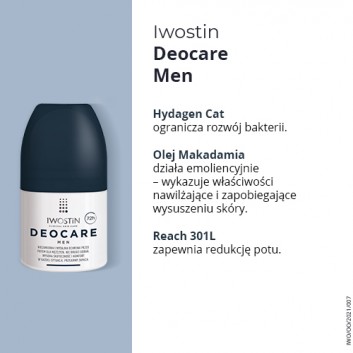 Iwostin Deocare Men antyperspirant w kulce - 50 ml - cena, opinie, właściwości  - obrazek 3 - Apteka internetowa Melissa