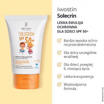 Iwostin Solecrin Lekka emulsja ochronna dla dzieci SPF 50 - 100 ml  - obrazek 4 - Apteka internetowa Melissa