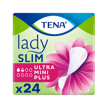 Wkładki anatomiczne Tena Lady Slim Ultra Mini Plus, 24 sztuki - obrazek 1 - Apteka internetowa Melissa