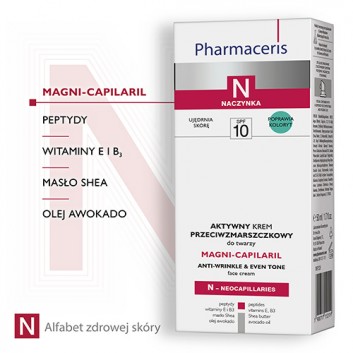 Pharmaceris N Magni-Capilaril, aktywny krem przeciwzmarszczkowy, SPF 10, 50 ml - obrazek 3